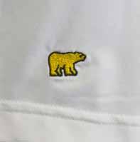 Buttons Split, Even Hem with Contrasting Color Side Vents Golden Bear Logo Embroidered on Bottom Right Hem