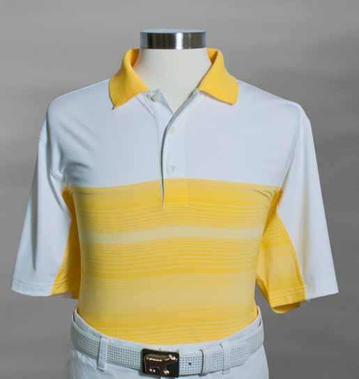101328 Sport Yoke Polo Jack Nicklaus Performance 18 shirt is made of the finest fabric incorporating UV protection and Coolplus moisture management