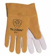 Welding & FR Category Safety 1250 Stick Welders Gloves Durable, premium side split cowhide with cotton/foam lining for insulation. Double reinforced thumb. Welted fingers protect stitching.