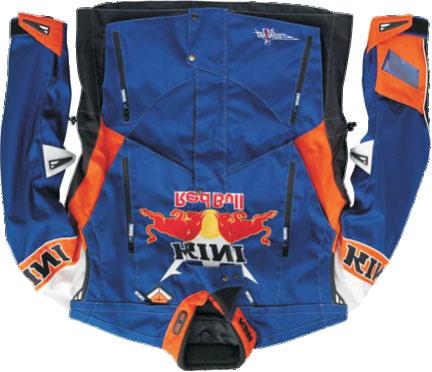 KINI-RB COMPETITION JACKET 10 $264.95-H High quality off-road jacket with detachable sleeves. Back cargo pocket for sleeve storage.