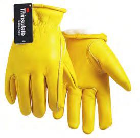 elkskin 100 gram 3M Thinsulate TM Size S - XXXL Elkskin Gloves - Tan (Lined) Double Leather Palm Durable full grain