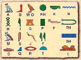 The Egyptians developed a form of writing called hieroglyphics.