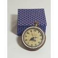 Antique mahogany brass bound box 194. Boxed pocket watch with pearl effect detail 20-25 187.