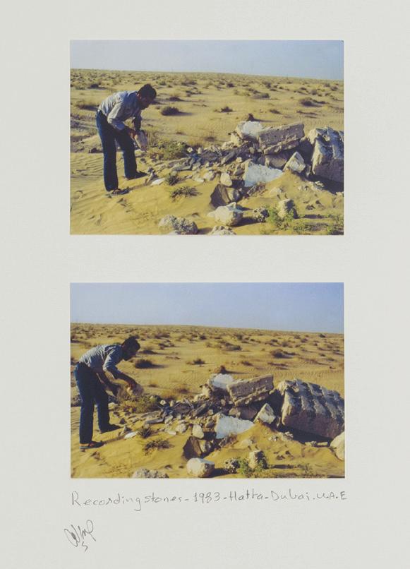 (Top left) RECORDING STONES, 1983, photographs and pencil on mounting board, 73.2 x 56.