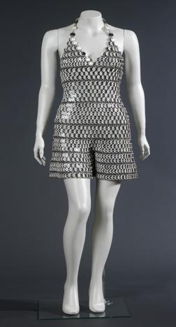 219/14 Overall with shorts Paco Rabanne Paris, 1966 Plastic and steel and aluminium rings