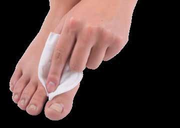 -- Alcohol Free Pre-exam foot cleaning by doctor,