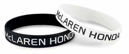 19 McLAREN HONDA Team WRISTBAND A set of two monochrome wristbands made from long lasting and durable silicone.