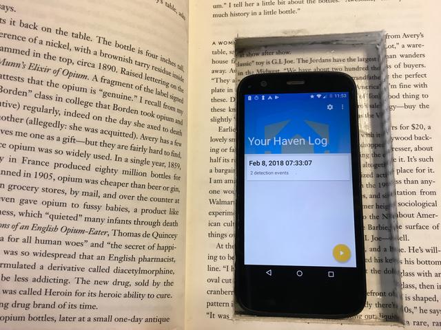 Haven: Keep Watch App A much more sophisticated way to keep electronic watch over your secret book safe's contents, is to run the Haven