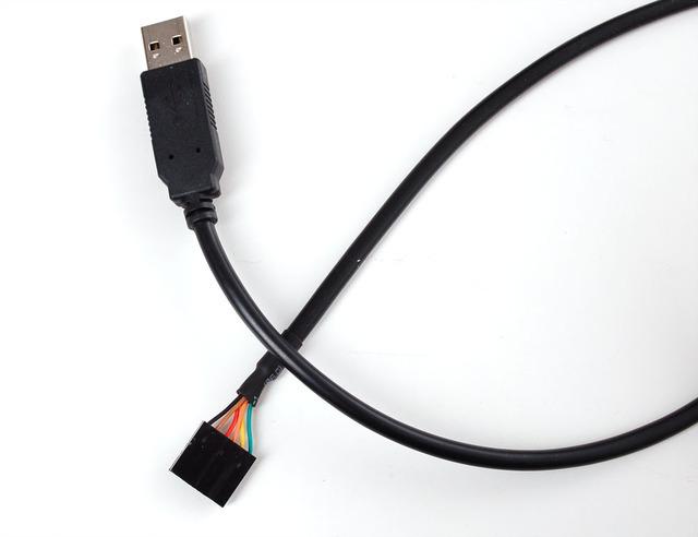 If you have an FTDI adapter, you'll need a standard mini-b cable, pretty much