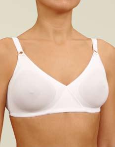 The shaping on the inside of the cups, along with the garment s crossover front design, guarantees correct positioning of the breasts. Highly recommended for post-operative breast augmentation.