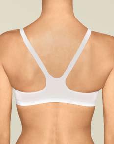 This sports bra has a frontal closure, adjustable straps with velcro and V style back for perfect adjustment and free movement.