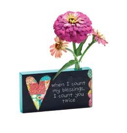 Bud vase: Hand wash only 13033 To Do Chalkboard Includes one piece of chalk: can be hung by ribbon or magnets (includes both)