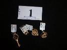 1 4 x ASSORTED CHARMS, KEY, PISCES,