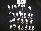 ASSORTED CHARMS, CROSSES, HEART, ETC,