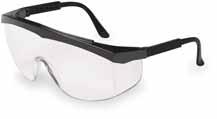 56 Quest Stylish one-piece wraparound lens Wide fi eld of vision in regular or over the glass (OTG) sizes. Adjustable temples and scratchresistant lenses (except 1VW15).