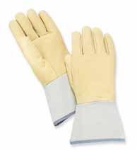 Safety 155 Welding Gloves One-Piece Lined Leather Welding Gloves Full cotton lining 14" brown cowhide features one-piece back construction with continuous welting on