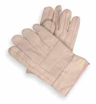 3" protective cuff. Gunn cut, straight thumb Hot Mill Gloves 6AJ18 Gauntlet Heat resistant 22 oz. 100% natural white cotton nap-out and clute cut. Straight thumb.