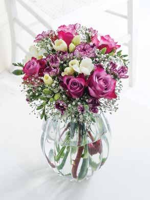 99 Code FC01393F Vintage Rose Striking pinks and purples blend effortlessly with white freesias in our gorgeous Vintage Rose