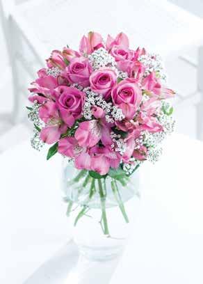 99 Code FC92241F Strawberry Sorbet Sweet pink flowers and delicate gypsophila come together in a lovely scented bouquet from