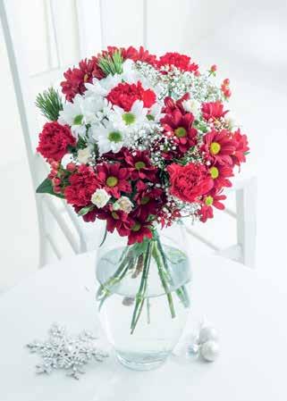 Contains red carnations, red roses and gypsophila. Standard 20.99 Code FX01261F Medium (displayed) 23.99 Code FX01262F Large 26.