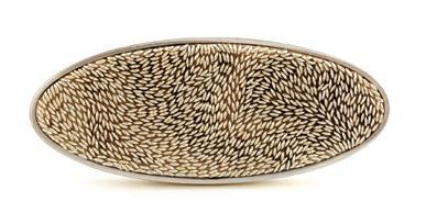 Lenticular Brooch, 18ct yellow gold and