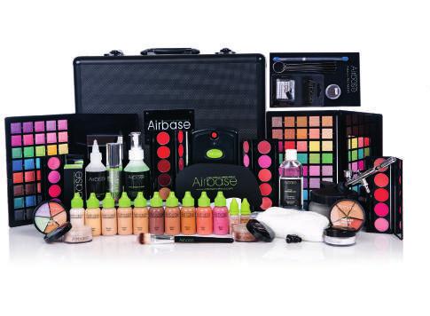 Each 30ml bottle of foundation contains enough make-up for 24-30 applications of Airbase through an airbrush. This Pro Plus kit includes the stunning Highlighters in 10ml size. Pro Kit Platinum 745.