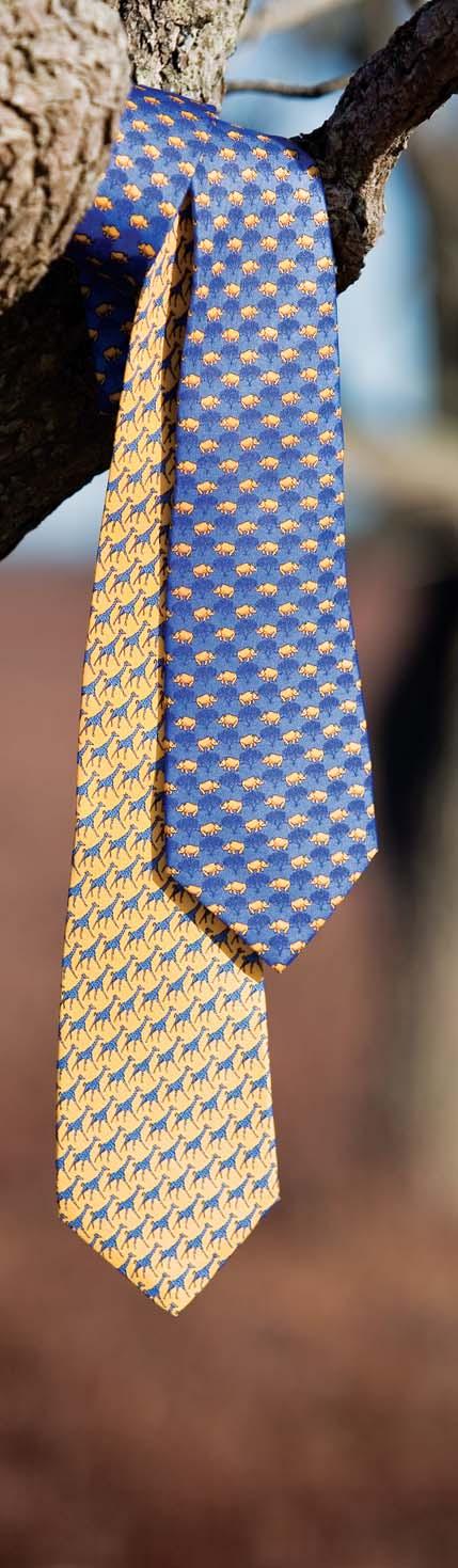 Tied to the Rock A Young Nantucket Sailor Starts a Designer Neckwear Company By Tom Keer The safari-themed series of ties features playful images of African animals such as giraffes and rhinos.