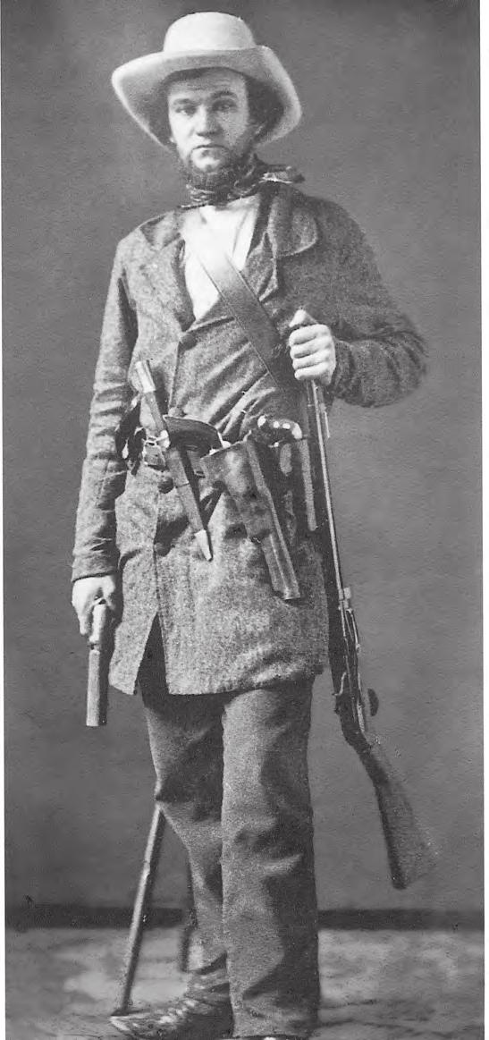 Figure 4. A young adventurer who is armed with a pair of baggripped pepperboxes. Figure 3. George Norton armed to the teeth including two baggripped pepperboxes. Norwich, Conn. to Worcester, Mass.