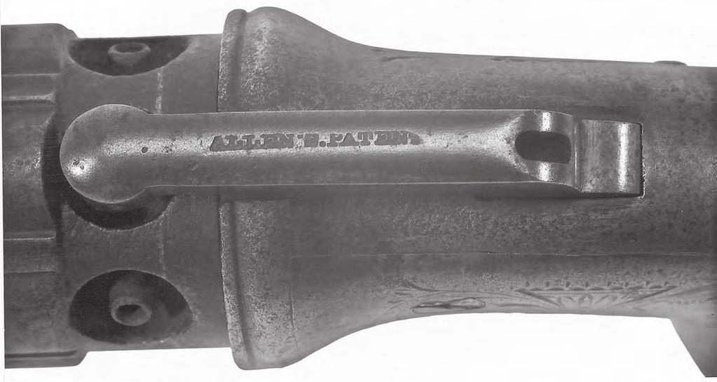 Figure 18. Detail of small size Allen Patent and sight slot in the bar hammer. Figure 19. Detail of bar hammer raised and sight slot.
