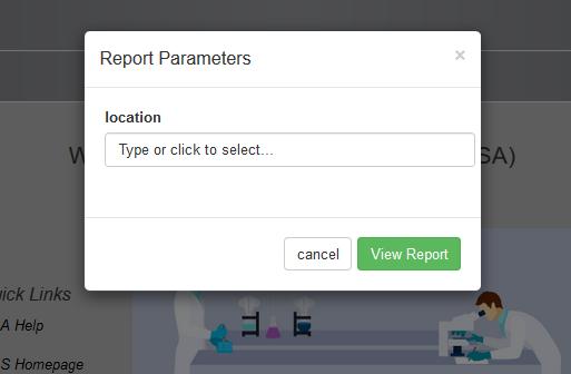 3. The Report Parameters dialog box will then appear.