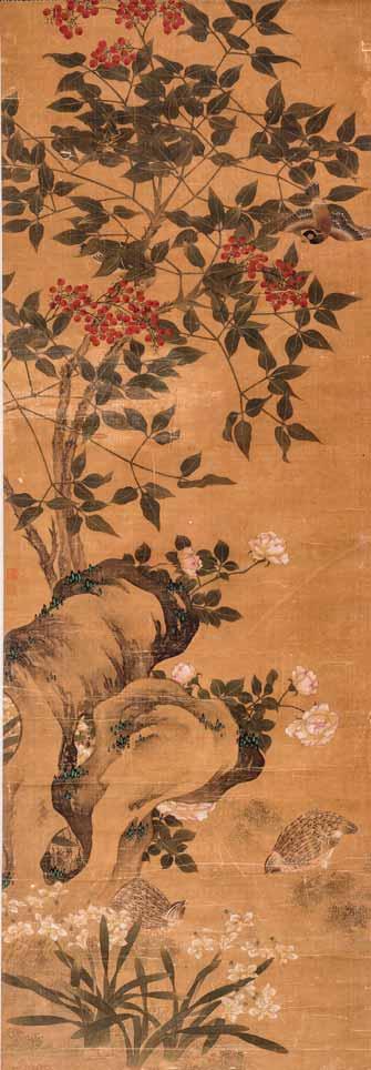 79 A PAINTING DEPICTING SCHOLARS, LIU SONGNIAN (1155-1218) Ink and color on silk, later mounted in a paper folder, partly with gold-splashed paper China, possibly Song dynasty, but maybe a Qing