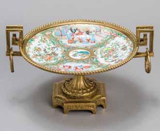 135 A PORCELAIN BOWL ZHANG DAOLING FINDING THE WHITE TIGER White glazed porcelain with multi-colored enamels and gold lining China, late Qing Dynasty or Republic period This finely hand painted