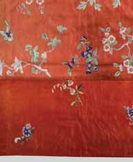 QING Silk with multi-colored silk threads, segmented, backside lined with linen China, late Qing Dynasty