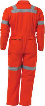 pockets and hammer loop Snap cuffs Elastic waist insert Hanger loop on back of neck When ordering coveralls, specify chest in inches.
