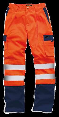 HV039 Hi-Vis Two-Tone Polycotton Trousers Hi-Vis Combat Trousers Certified to EN ISO 20471:2013 Class 1 Orange colour meets GO/RT 3279