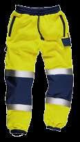 HV041 Hi-Vis Two-Tone Joggers Hi-Vis Fleece Cuff Pants Certified to EN ISO 20471:2013 Class 1