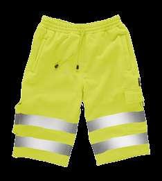 HV030 Hi-Vis Jogger Shorts Hi-Vis Fleece Shorts Certified to EN ISO 20471:2013 Class 1 Orange