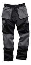 work trouser Triple stitched major seams Brass button & YKK zip fly Multiple pockets & hammer loop Holster pockets Knee pad pockets