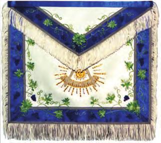 border and tabs w/2" fringe on body, tabs and flap. White freehand embroidery velvet trim.