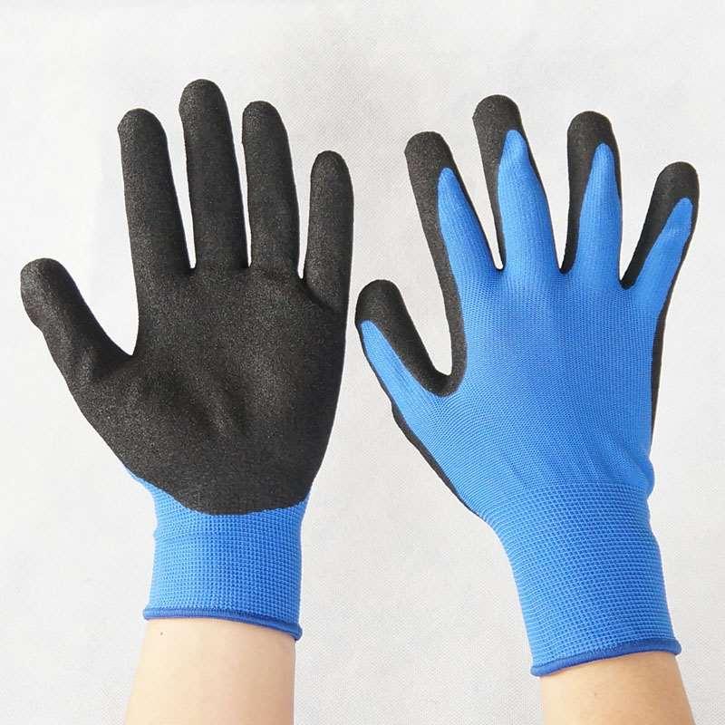 nitrile on palm Azul con negro 7/8/9/10 360 pares/caja MAXN054 15