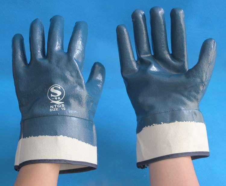 interlock lined fully coated nitrile gloves Azul 9/10Pulgadas