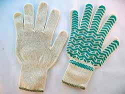 Please specify size of glove, color and palm design of dots. 5062-FINGERLESS Fingerless string knit glove *Knitting machine: 7G computer adjusting.