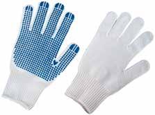Palm dotted. Please specify size of glove, color and palm design of dots.
