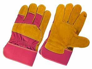 48 1411N Heavy duty cow split leather rigger *Leather palm in rigger style, palm lined. *Reinforced leather provides extra protection for the seam on the thumb.