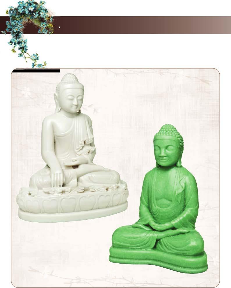 Serenity Buddha The Serenity Buddah in Marble White or Jade cast stone (bonded minerals and resin) from an original marble sculpture.