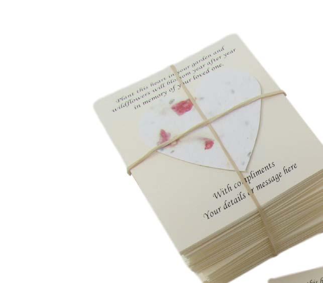 Plantable Seed Paper Memorial Stationery Items Plantable seed paper memorial stationery offers a truly unique opportunity to create a stunning fl oral memorial to a loved one.