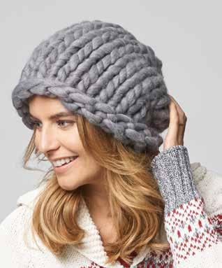 17727 Chunky Toque 7 Charcoal M7 Light Grey/ White M8 Pink/ Natural