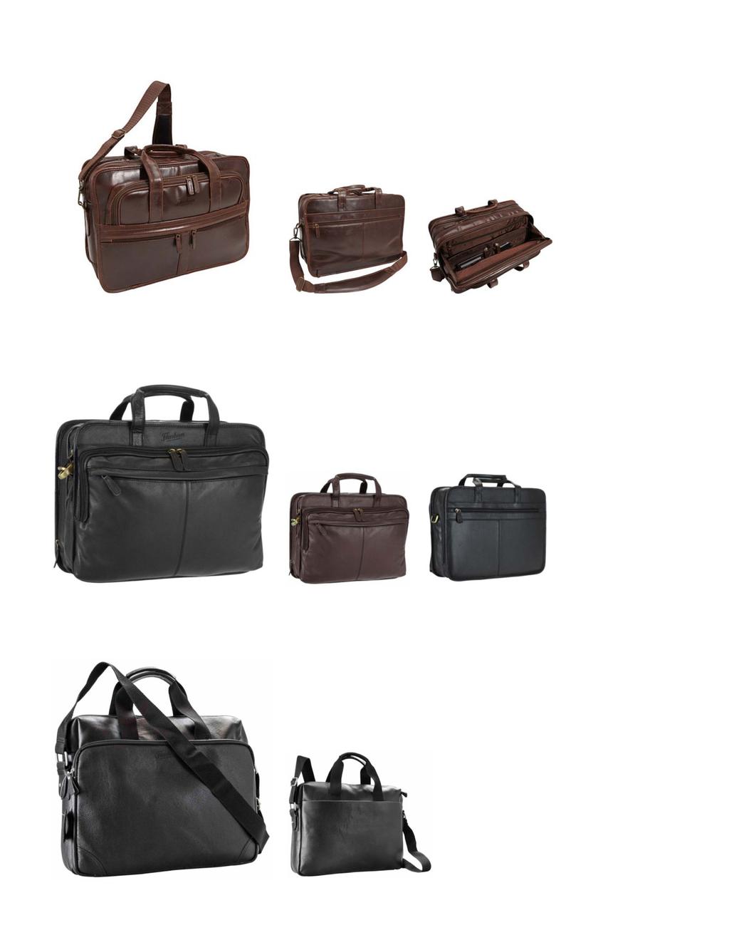 FL#4-435-2Z Brown cow Dakota leather double handle briefcase. 11 x 16.