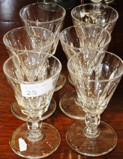 1. Box of odd ware. 2. Box of odd Glasses, Vases, etc. 3. 5 Liqueur Glasses. 4. Glass Jug, Glass Decanter. 5. Six long stemmed Wine Glasses. 6. Box of odd Ware. 7. Six Stemmed Sherry Glasses. 8.