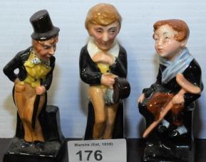 176. 3 Royal Doulton Figurines Dick
